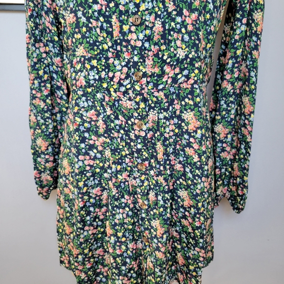 Sezane Sobral Mini Dress Garden Marine 38 or 6 - Picture 7 of 16